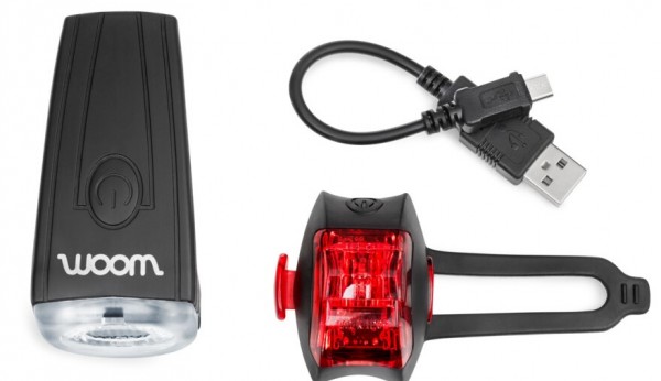 WOOM™ CYCLOPE bicycle lighting set front/rear, StVZO