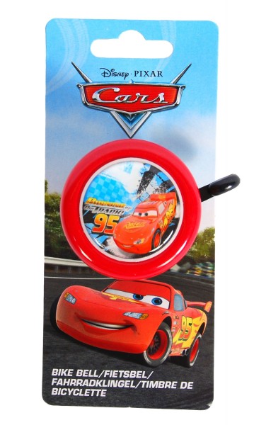 Disney Cars Fahrradklingel: Stahl, rot, 64 g, Ø 55mm, 22.2mm - Tolles Design, lauter Klang