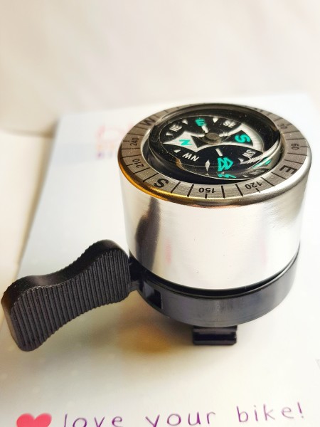 beBell "Compass" mini bell, silver / black