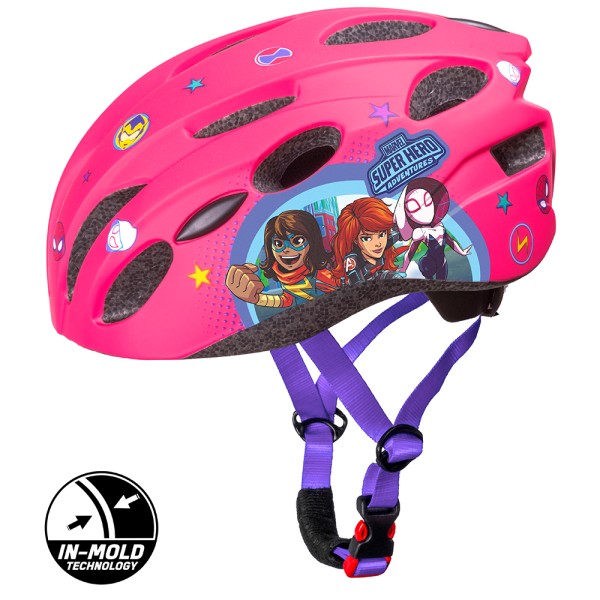 Kinder Fahrradhelm "Avengers-Girls", Pink, M: 52-56cm, In-Mold-Tec