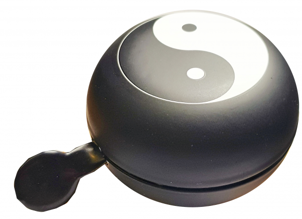 LTJ 2-tone bell, matt black with Yin and Yang, 80mm