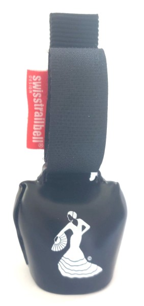 swisstrailbell® bicycle bell "Holiday in Spain Edition" Deep Black: "Spanish Dancer", Trailbell