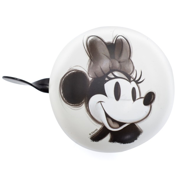 Jubiläums-Disney 2-Klang Fahrradklingel Minnie Mouse RETRO "Original Skizze", XXL Ø 80mm, D100