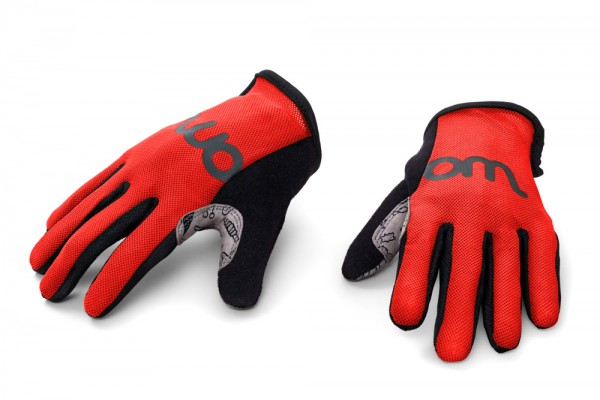 WOOM™ TENS cycling gloves size 7, red, 14.0 cm