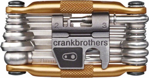 crankbrothers Fahrrad Multitool M19/gold, Reparatur, Werkzeug