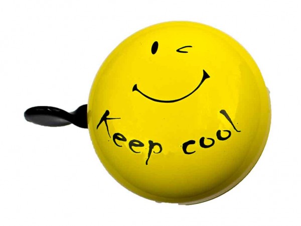 Mini Ding Dong Fahrradklingel Smiley „Keep cool“