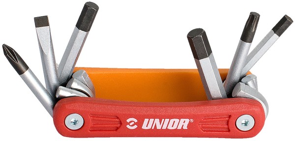 Unior Multitool EURO6, red/orange/silver, made in Europe
