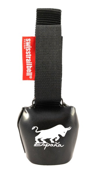 swisstrailbell® Fahrradklingel "Spain Edition" Deep Black: "Spanish Bull Bell", Trailbell