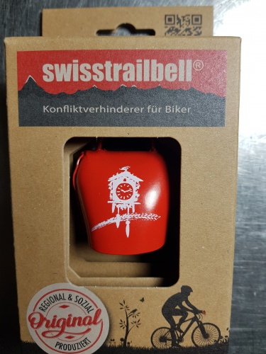 Swisstrailbell Fahrradklingel Trailbel BlackForest Edition W/B "Just Escape" 